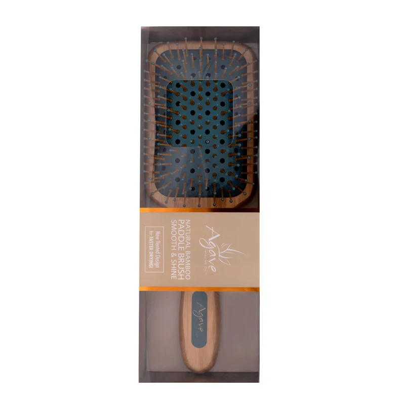 Agave Healing Oil Natural Bamboo Paddle Brush- spazzola districante