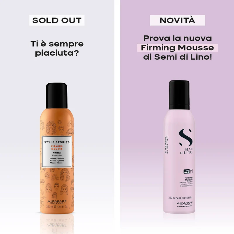 Alfaparf Milano Semi Di Lino Style&Care Firming Mousse 250ml - mousse fissativa tenuta forte
