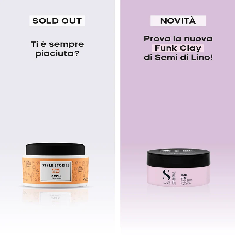 Alfaparf Milano Semi Di Lino Style&Care Funk Clay 90ml - argilla opaca tenuta forte