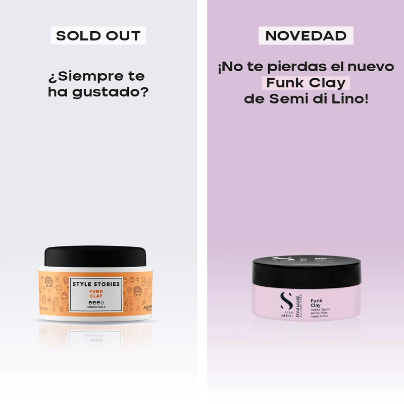 Alfaparf Milano Semi Di Lino Style&Care Funk Clay 90ml - argilla opaca tenuta forte