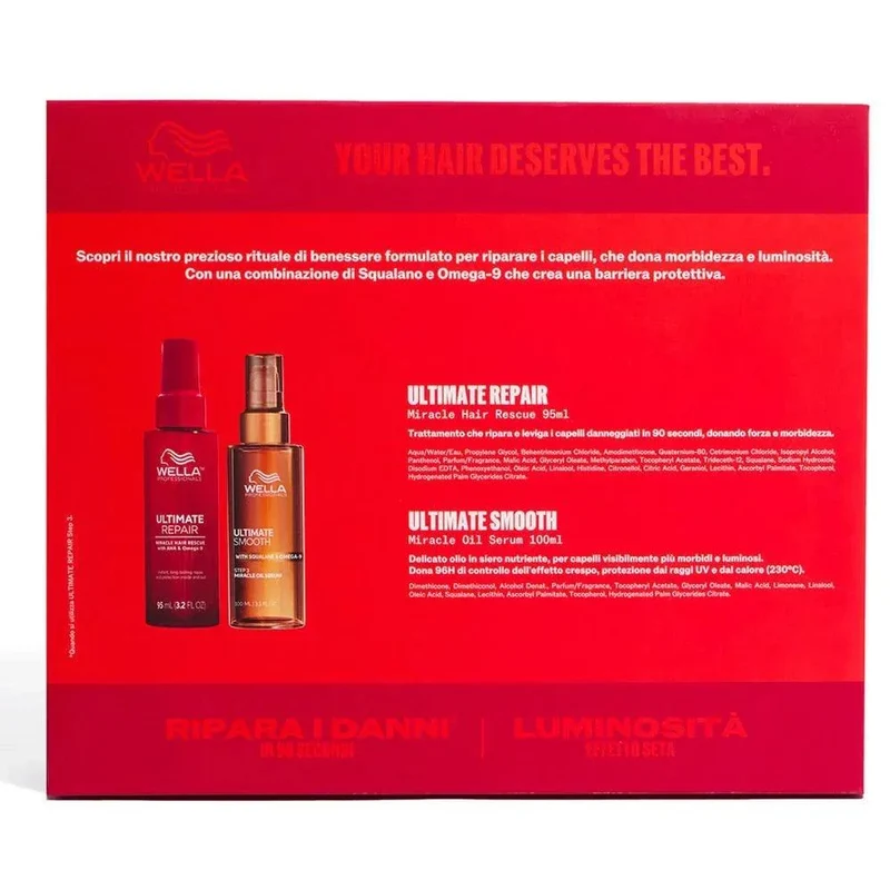 Wella Professionals Ultimate Cofanetto Regalo - Miracle Hair Rescue e Miracle Oil Serum