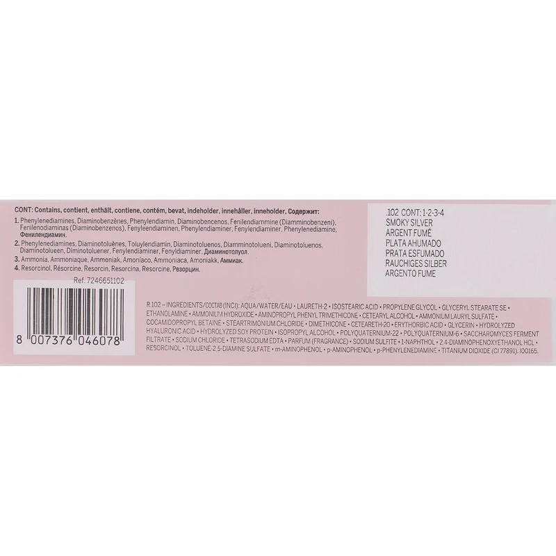 Revlon Professional Revlonissimo Colorcosmetique Satin Effect .102 Smoky Silver 60ml - colorazione permanente