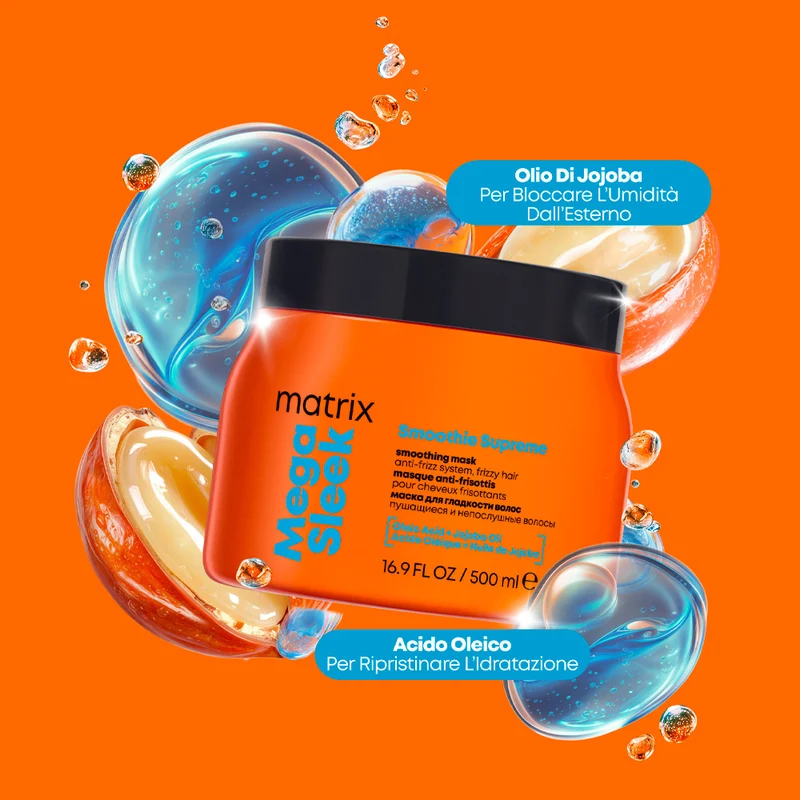 Matrix Haircare Mega Sleek Mask 500ml - maschera levigante anti-crespo