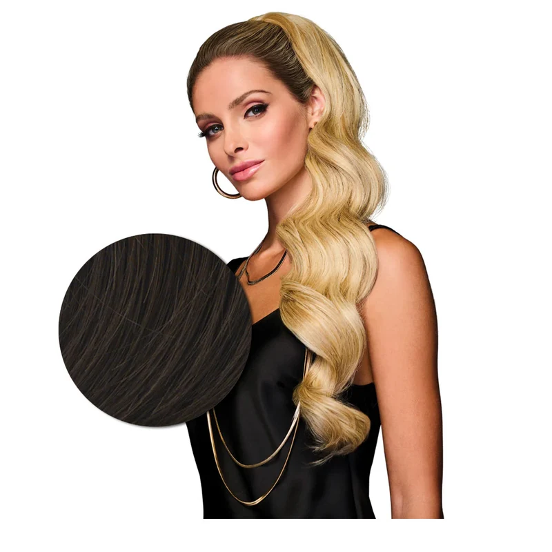 Hairdo Coda Mossa con Clip R6 Castano Medio 69cm