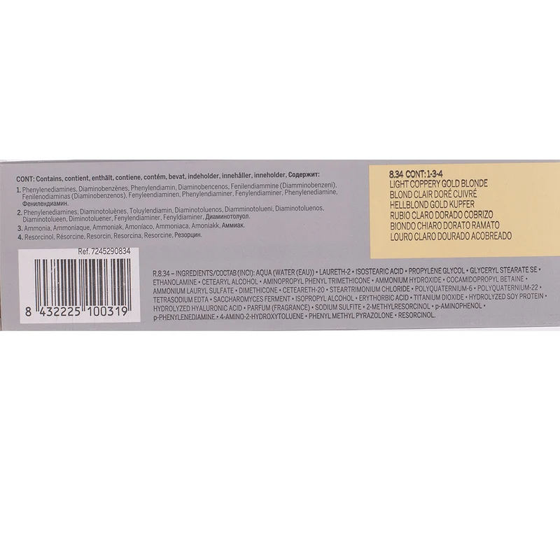 Revlon Professional Revlonissimo Colorcosmetique 8.34 Light Coppery Gold Blonde 60ml - colorazione permanente