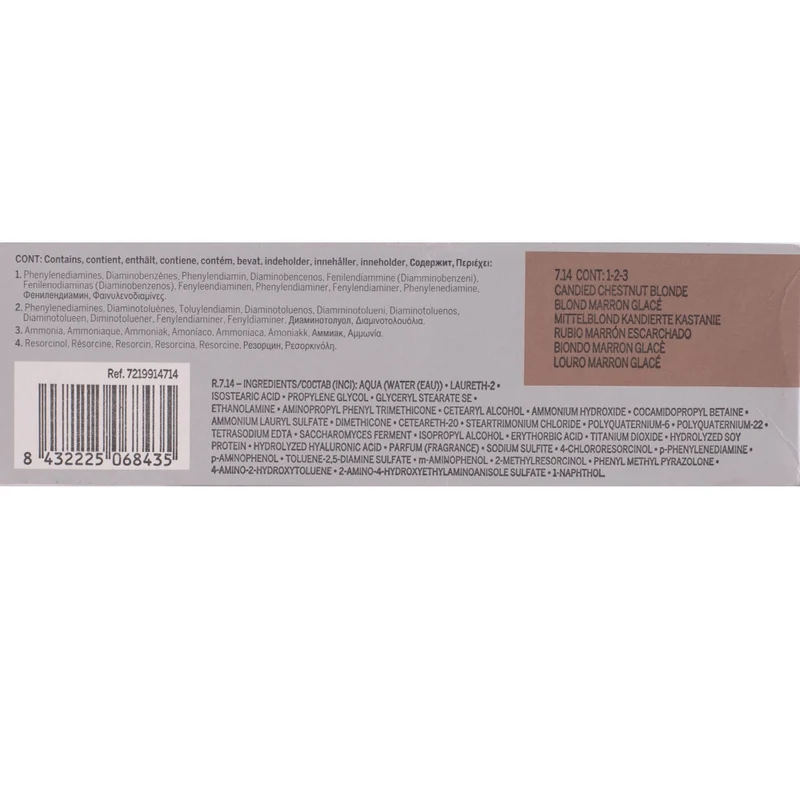Revlon Revlonissimo Colorcosmetique 7.14 Candied Chestnut Blonde 60ml - colorazione permanente