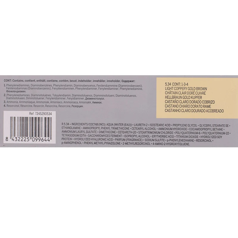 Revlon Professional Revlonissimo Colorcosmetique 5.34 Light Coppery Gold Brown 60ml - colorazione permanente