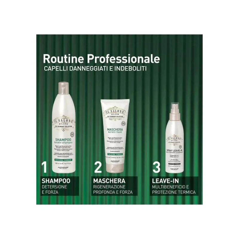 Il Salone Milano Keratin trio shampoo maschera leave-in