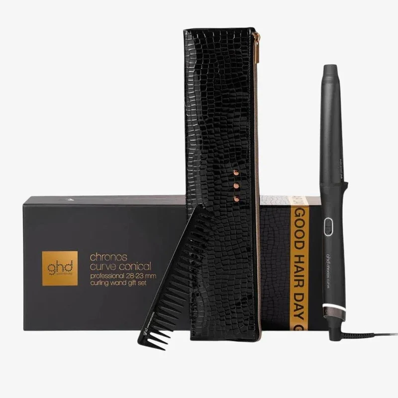 GHD Chronos Curve Conical 28-23mm - set regalo ferro e pettine