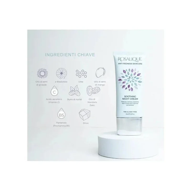 Rosalique Soothing Night Cream pelli sensibili lenitiva 50ml