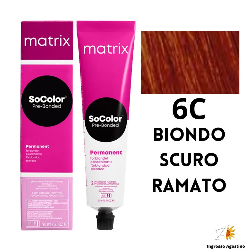 Tintura SoColor Matrix 6C Biondo Scuro Ramato 90ml
