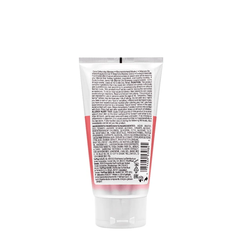Joico Blonde Life Rosé Champagne Color Enhancing Masque 150ml - maschera ravviva colore