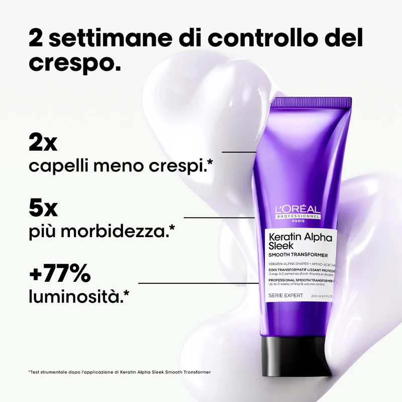 L'Oreal Professionnel Paris Serie Expert Keratin Alpha Sleek Treatment 200ml - trattamento disciplinante anticrespo