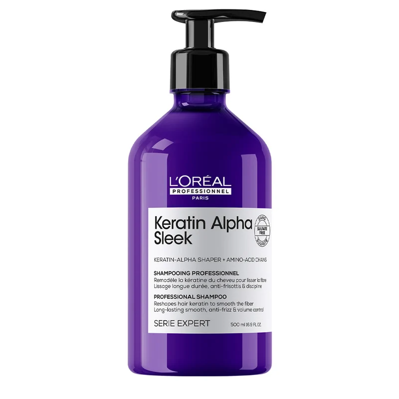 L'Oreal Professionnel Paris Serie Expert Keratin Alpha Sleek Shampoo 500ml - shampoo disciplinante anticrespo
