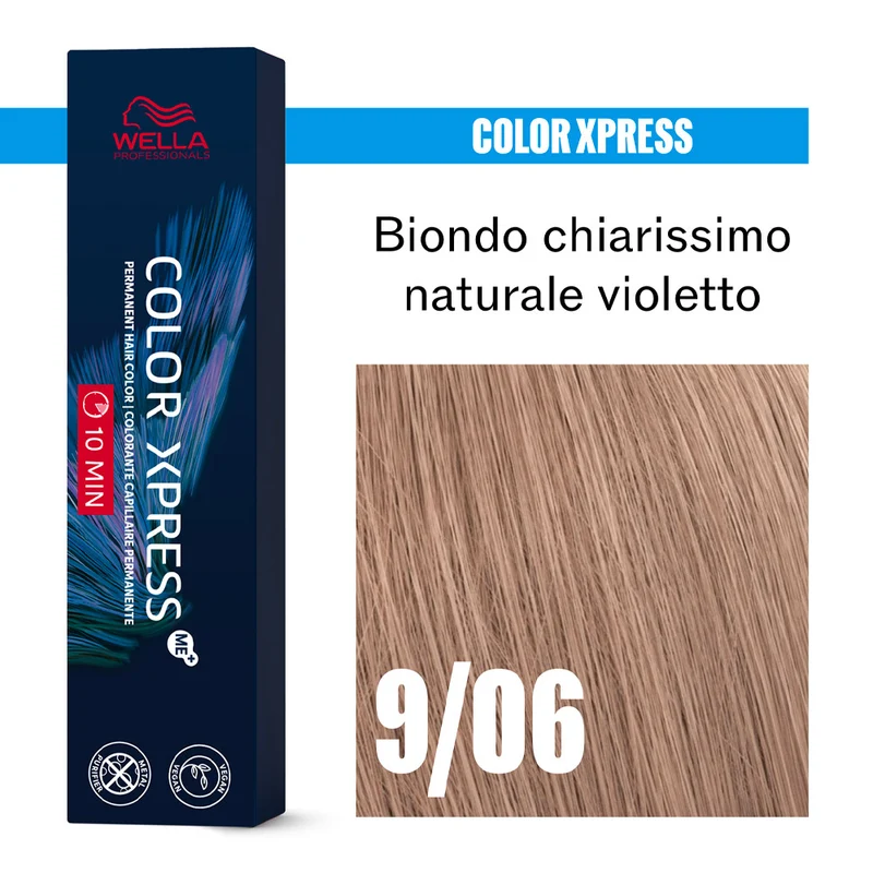 Wella Color Xpress 9/06 Biondo Chiarissimo Naturale Violetto 60ml - colore permanente rapido