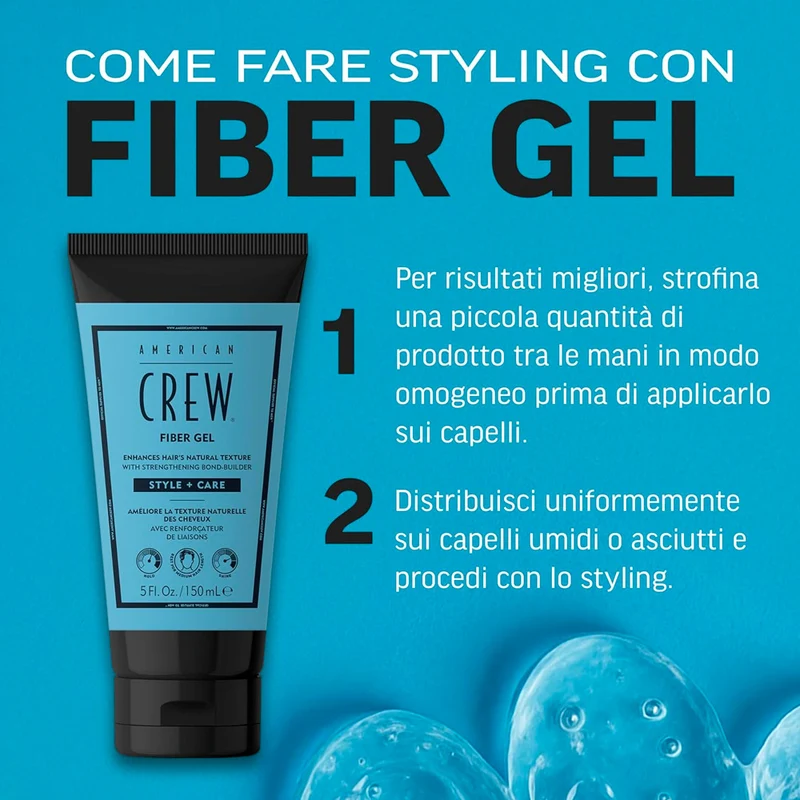 American Crew Fiber Gel 150ml - gel modellante
