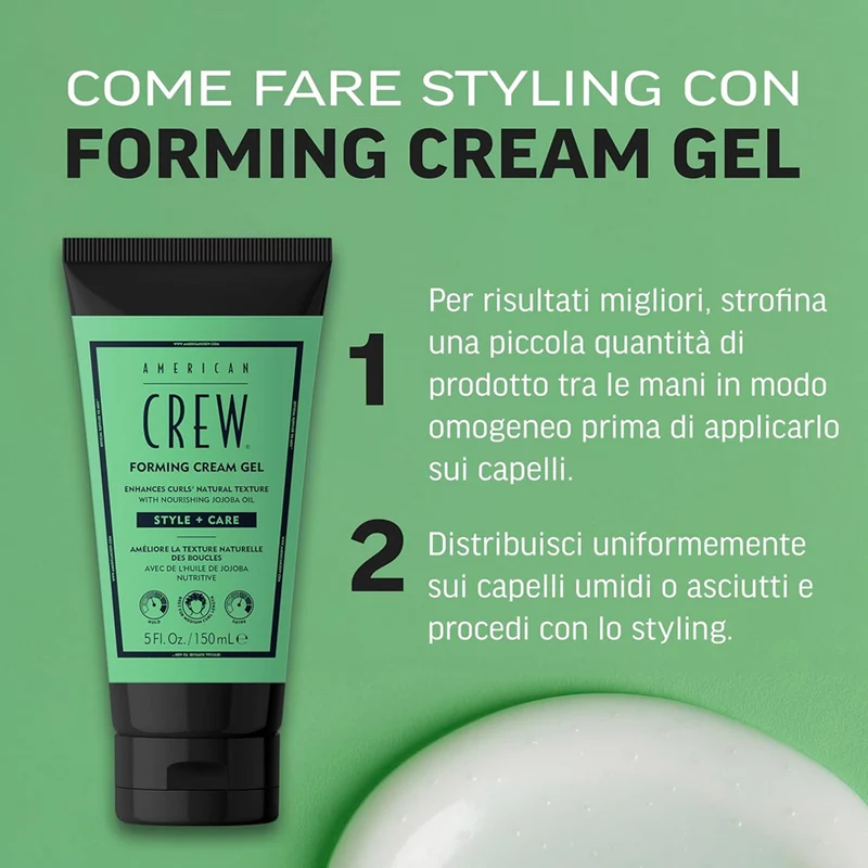 American Crew Forming Cream Gel 150ml - gel ricci definiti