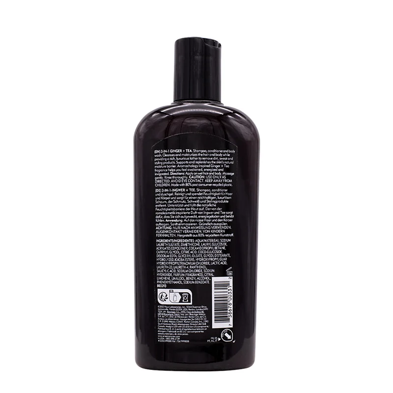 American Crew 3-in-1 Ginger+Tea Shampoo Conditioner And Body Wash 450ml - shampoo balsamo e detergente corpo
