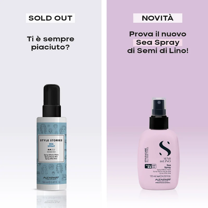 Alfaparf Milano Semi Di Lino Style&Care Sea Spray 125ml - spray al sale tenuta media