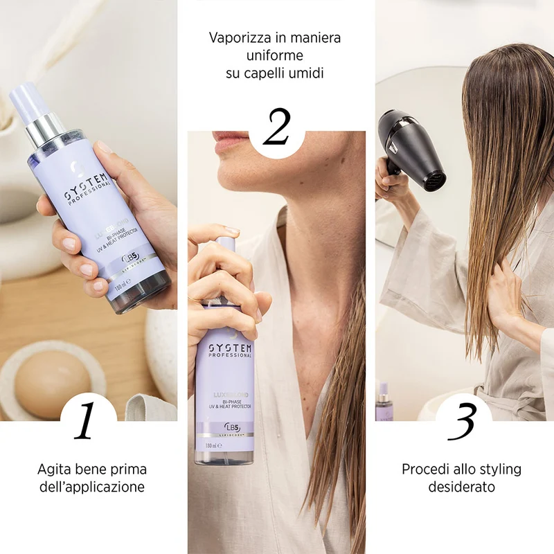 System Professional LuxeBlond Bi-Phase 180ml - termoprotettore capelli biondi
