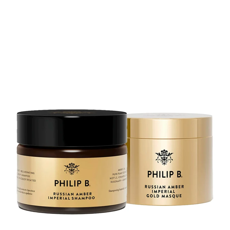 Philip B Russian Amber Imperial Shampoo 355ml Gold Masque 236ml