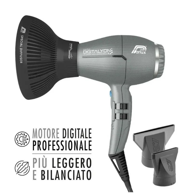 Parlux Asciugacapelli Digitalyon 2.400 Watt + Diffusore Magic Sense
