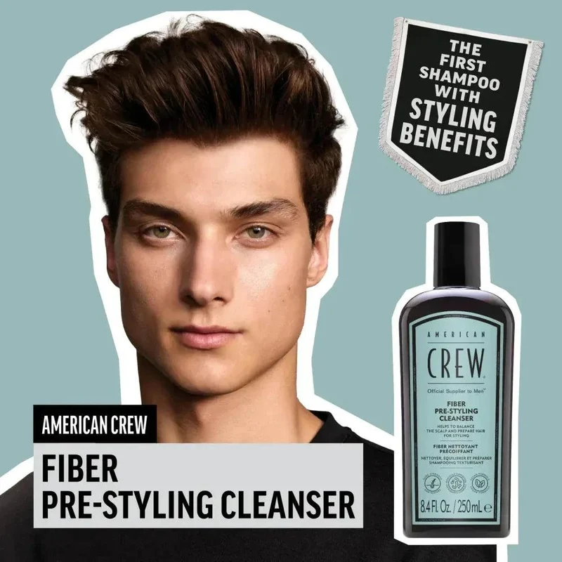 American Crew Fiber Pre-Styling Cleanser capelli uomo da fini a medi 250ml