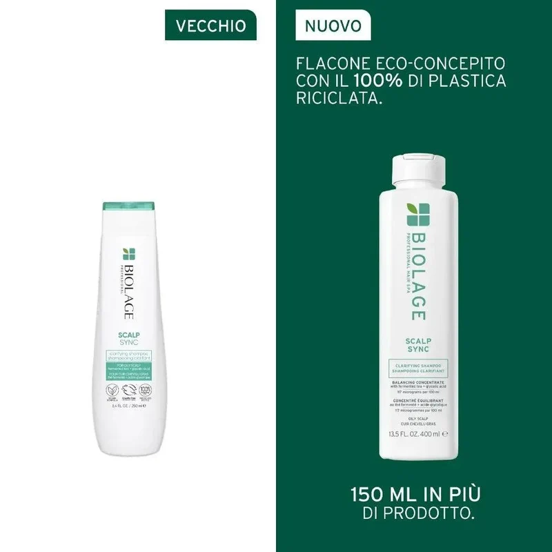 Biolage Scalp Sync Clarifying Shampoo cuio capelluto grasso 400ml