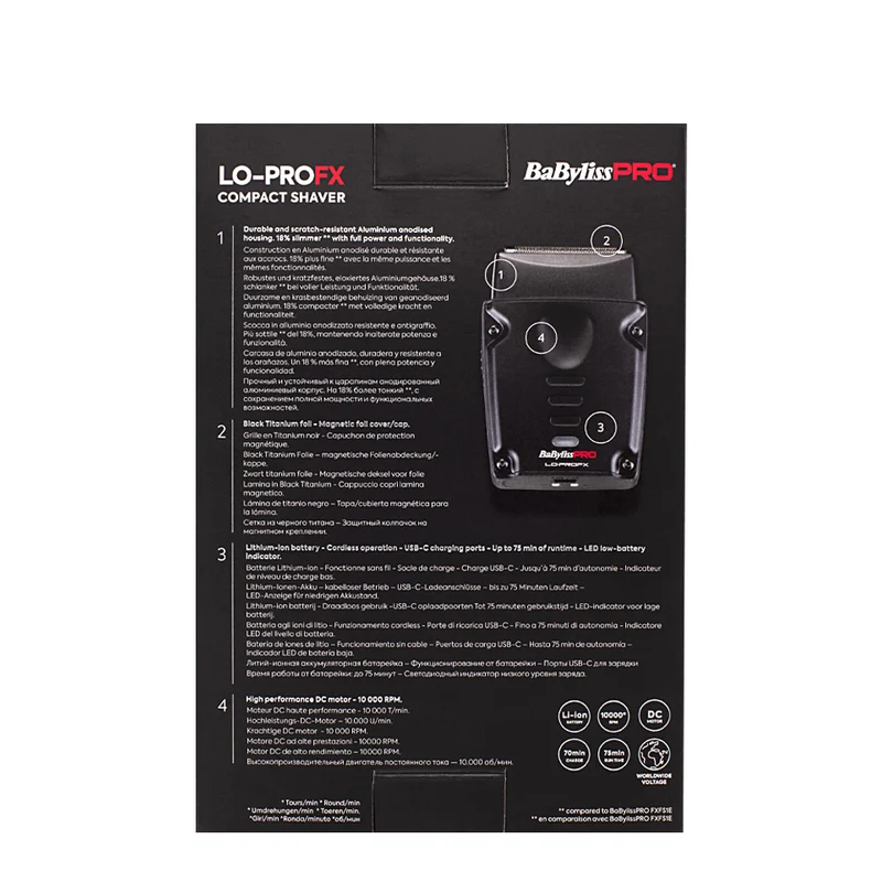 Babyliss Pro Compact Lo-Pro Shaver Single Foil - rasoio