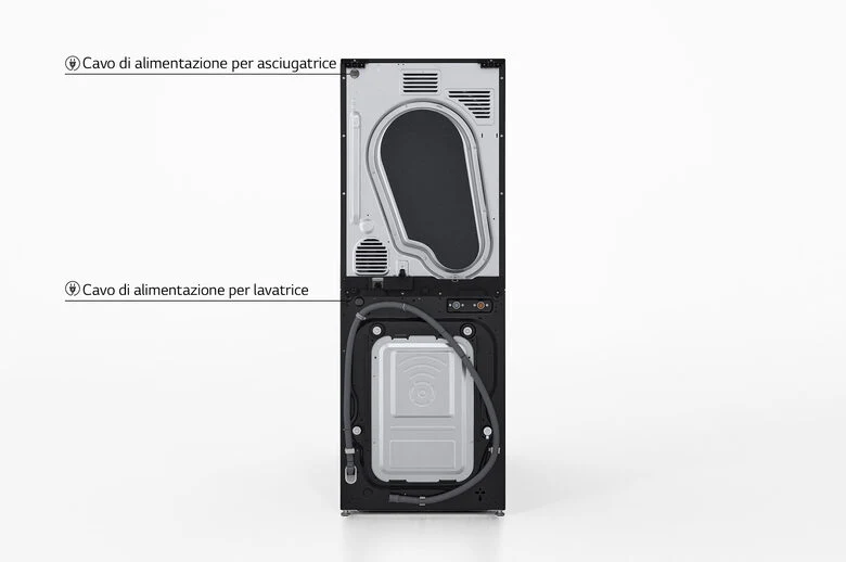 LG WashTower WT1210BBF Colonna Bucato 12/10kg AI DD, Classe A, Pannello unificato