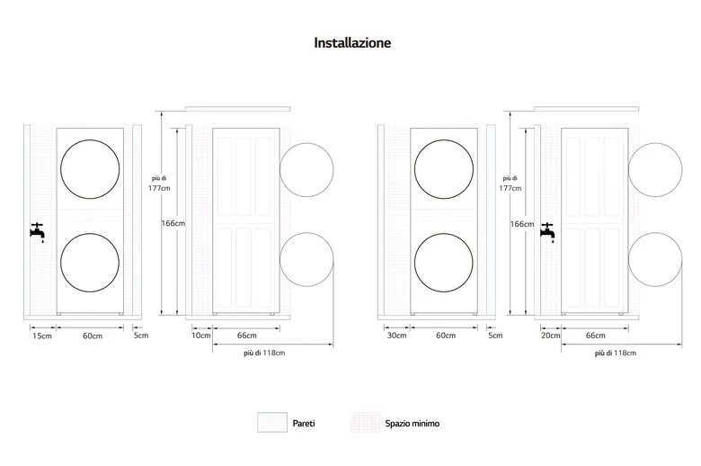 LG WashTower WT1210BBF Colonna Bucato 12/10kg AI DD, Classe A, Pannello unificato