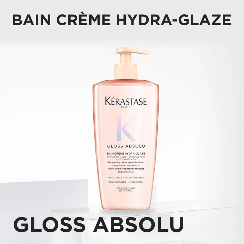 Kerastase Gloss Absolu Bain Creme Hydra Glaze 500ml - shampoo illuminante capelli spessi