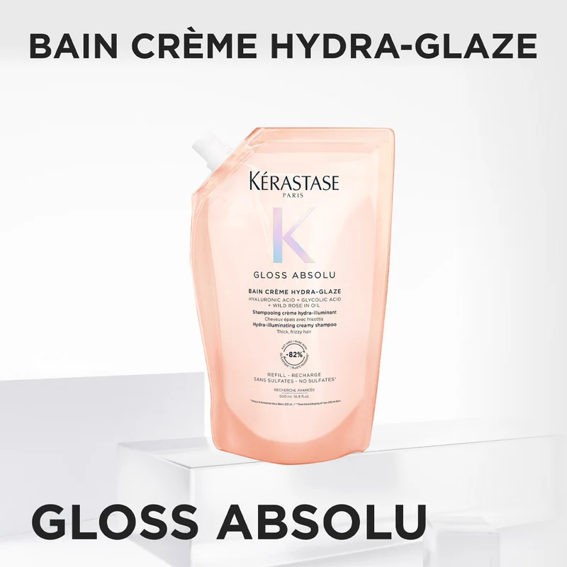 Kerastase Gloss Absolu Bain Creme Hydra Glaze Refill 500ml - ricarica shampoo illuminante capelli spessi