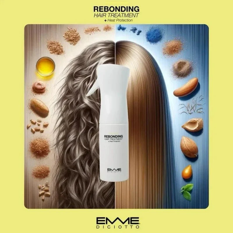 Rebonding Hair Treatment + Heat Protection Emmediciotto 3 fiale capelli danneggiati