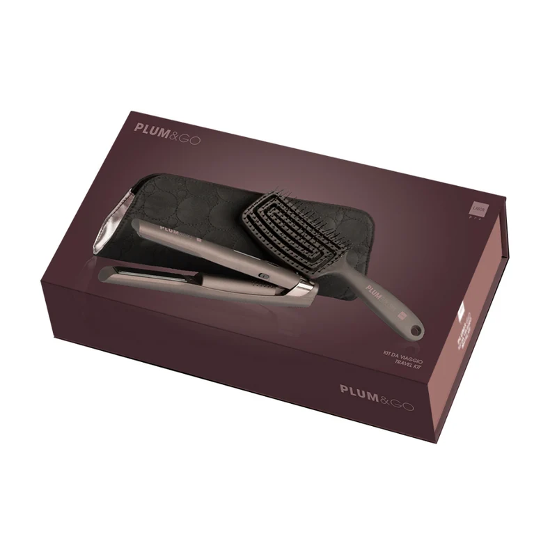 Labor Plum&Go Piastra Cordless e spazzola Kit da viaggio