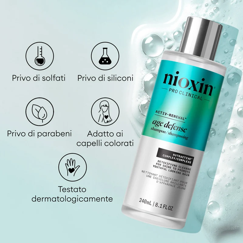 Nioxin Age Defense Shampoo 240ml - shampoo purificante