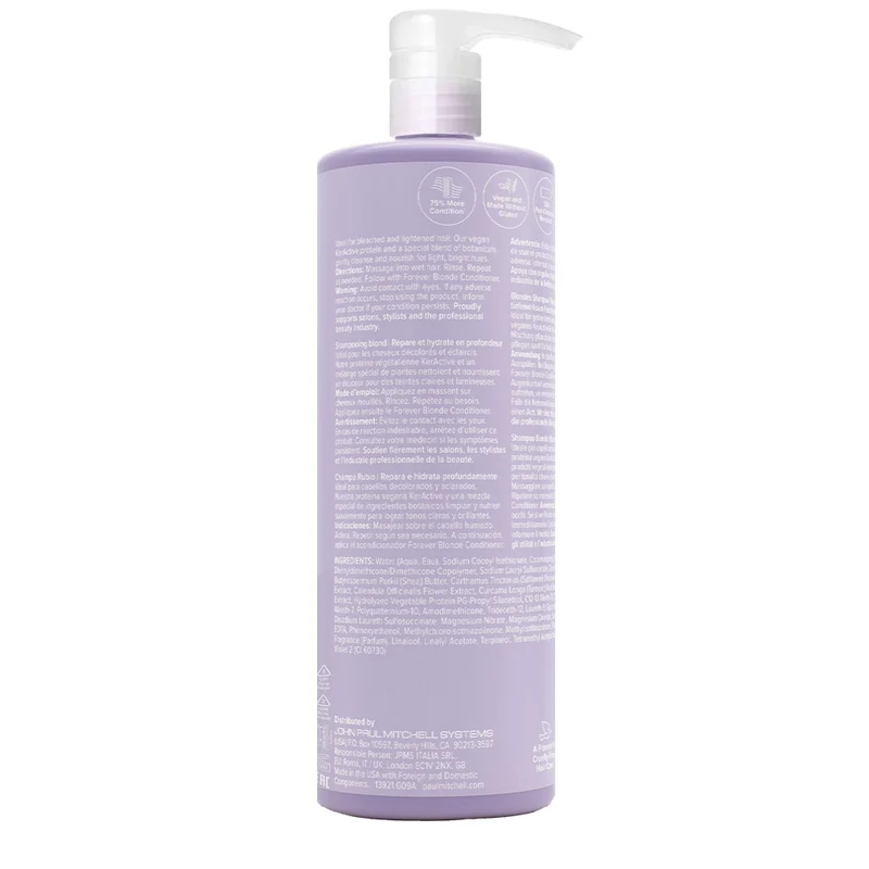 Paul Mitchell Forever Blonde Shampoo 1000ml - shampoo ristrutturante capelli biondi