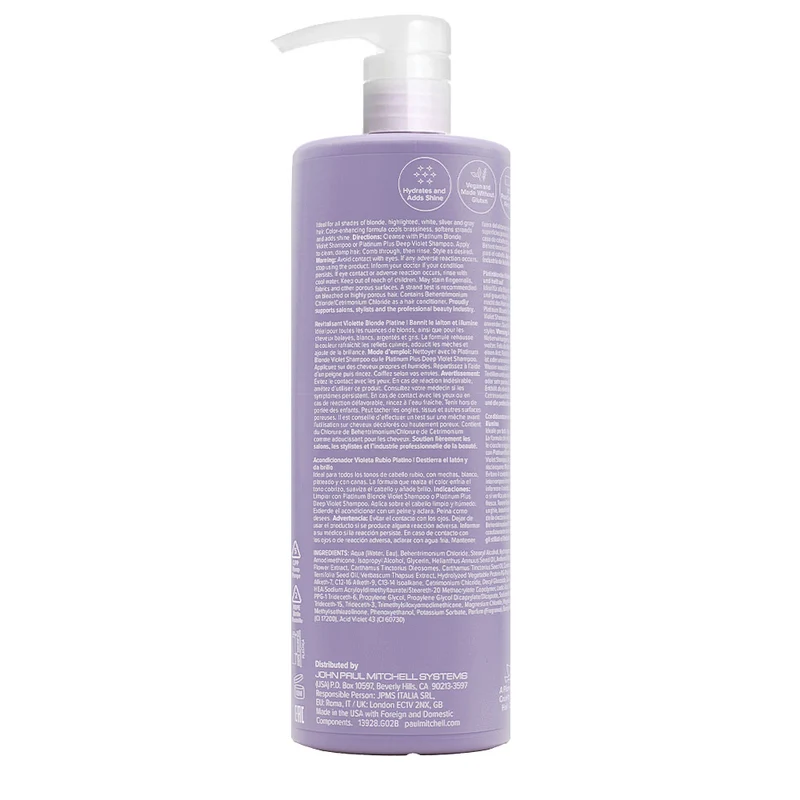 Paul Mitchell Platinum Blonde Violet Conditioner 1000ml - balsamo capelli biondi