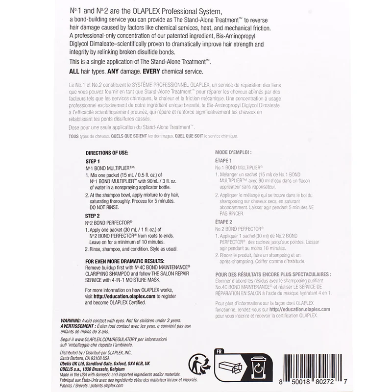 Olaplex Stand-Alone Treatment Single Use Professional System - trattamento ristrutturante