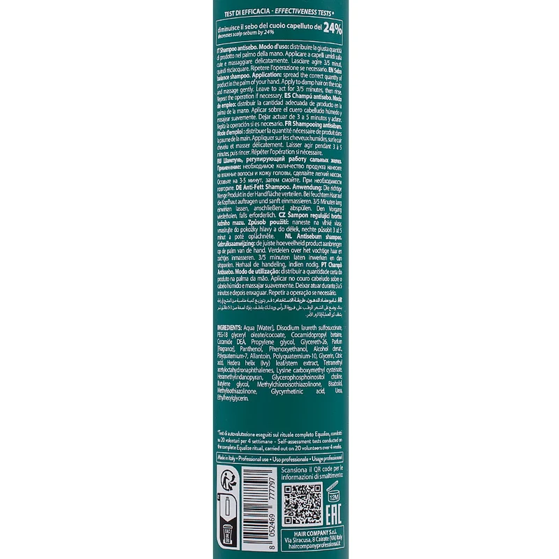 Hair Company Double Action Sebo Balance Shampoo 250ml - shampoo riequilibrante