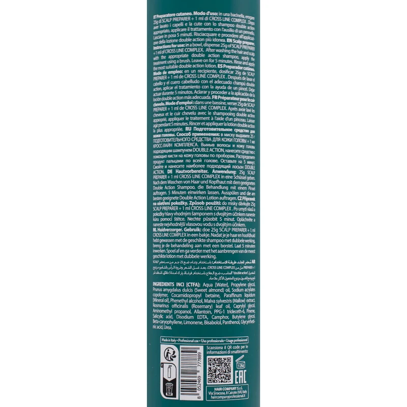 Hair Company Double Action Scalp Preparer 500ml - preparatore cutaneo pre trattamento