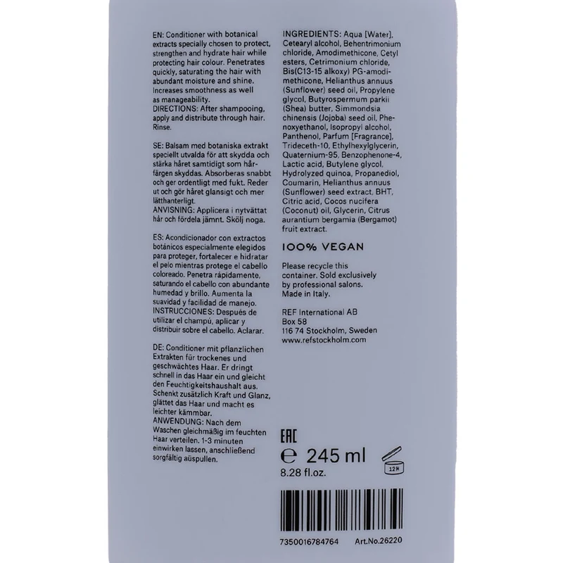 Stockholm Sweden Ref Intense Hydrate Conditioner 245ml - balsamo idratante intensivo