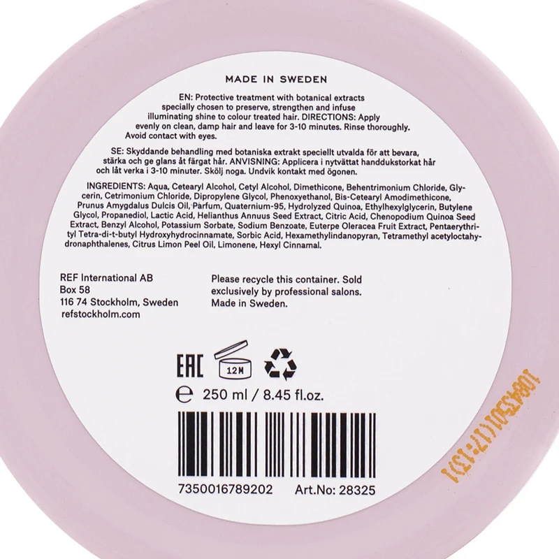 Stockholm Sweden Ref Illuminate Colour Masque 250ml - maschera protezione colore