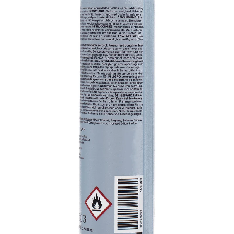 Stockholm Sweden Ref Dry Shampoo N°204 75ml - shampoo secco