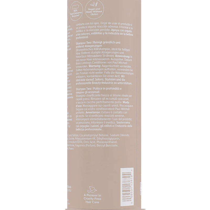 Paul Mitchell Clarifying Shampoo Two 1000ml - shampoo purificante