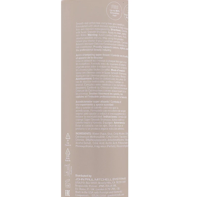 Paul Mitchell Super Smooth Conditioner 1000ml - balsamo anti crespo
