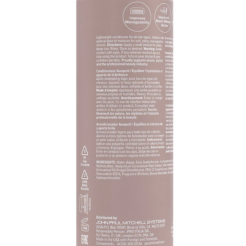 Paul Mitchell Classic Awapuhi Conditioner 300ml - balsamo idratante leggero