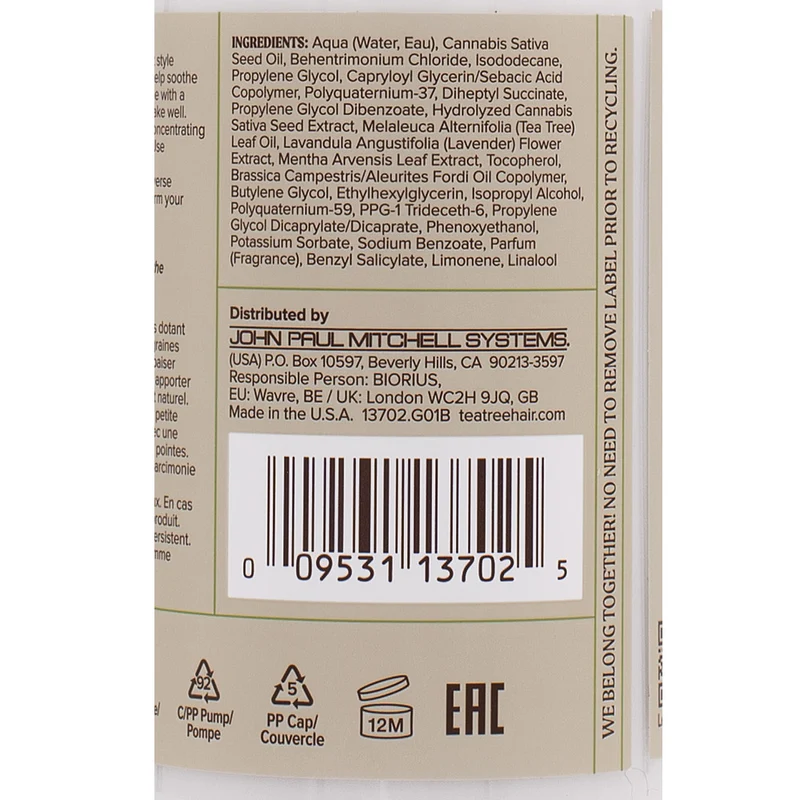 Paul Mitchell Tea Tree Hemp Multitasking Spray 200ml – spray multifunzione anti-crespo e lucidante