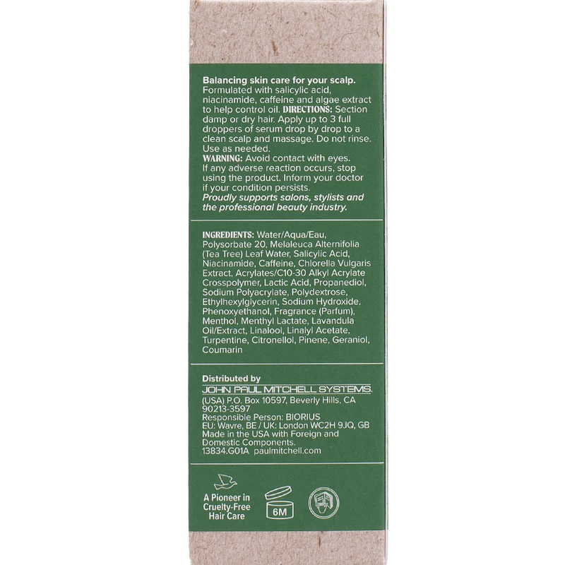 Paul Mitchell Tea Tree Scalp Wellness Oily Scalp Serum 55ml - siero riequilibrante per cute e capelli grassi