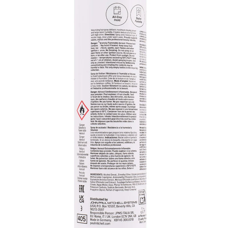 Paul Mitchell Volume Extra Body Firm Hairspray 300ml - lacca volumizzante